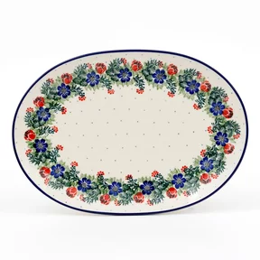 Półmisek G68, 31,5/22 cm <br> 1535X Czerwony wianuszek